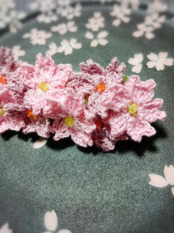 桜満開のバレッタ  和装ヘアアクセサリー 3枚目の画像