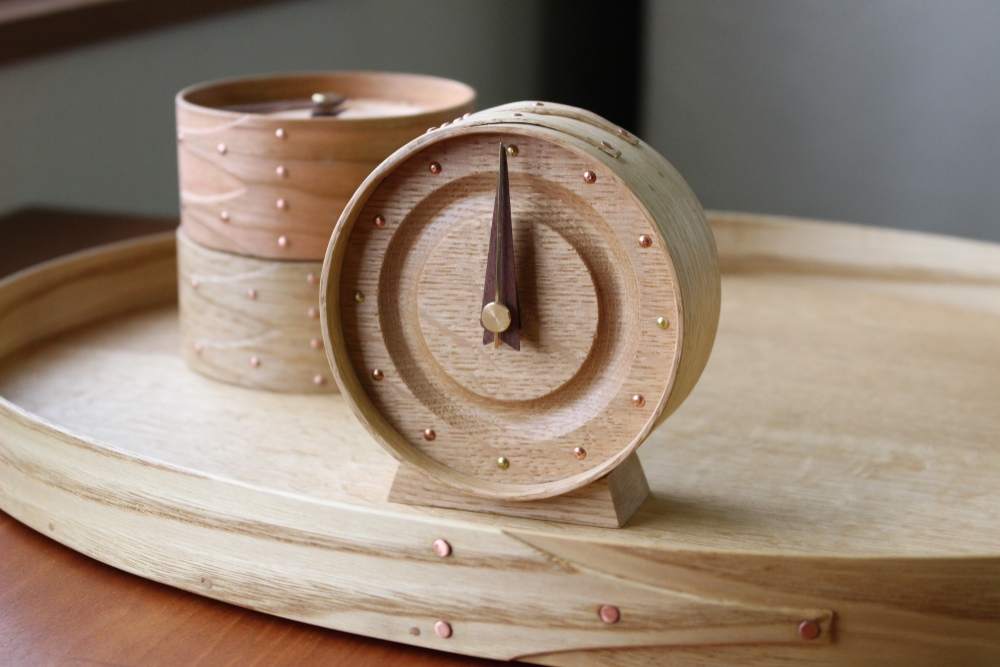 シェーカースタイルの置き時計（OAK）