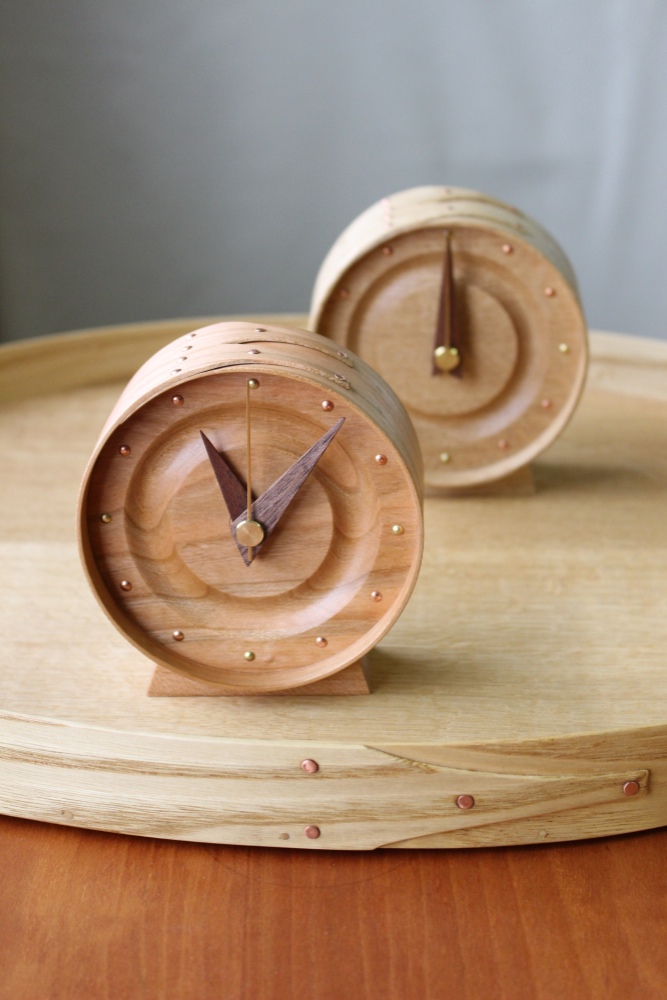 シェーカースタイルの置き時計（チェリー）