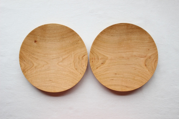山桜のお皿 ２枚セット：φ２１０：パン皿 2枚目の画像