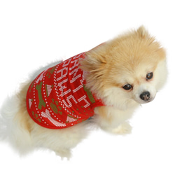 (dog1) ドッグウェア クリスマス santa paws トップス 小型犬 犬服 お洋服 X'mas 4枚目の画像