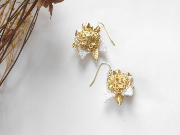 ピアス【vintage flower】〈088〉 3枚目の画像