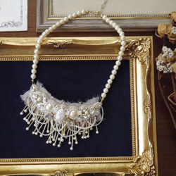 necklace〈099〉vintage lace1920 1枚目の画像