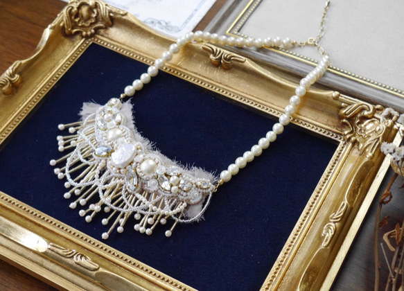 necklace〈099〉vintage lace1920 4枚目の画像