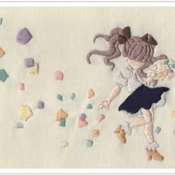 手刺繍イラストポストカード４枚入り　【ART!】 1枚目の画像