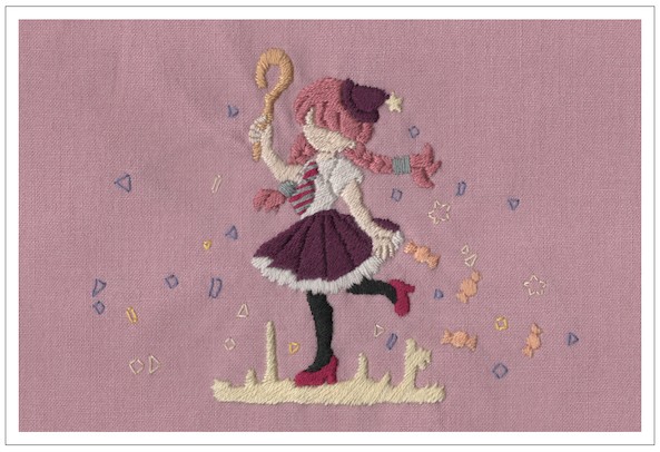 手刺繍イラストポストカード4枚入り 【もっとキャンディが