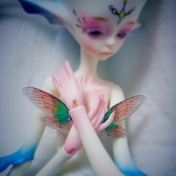 蝶/ゴブリンの羽のイヤリング 4枚目の画像