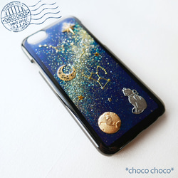 【Design sample】The cat and space Smartphone case 第3張的照片