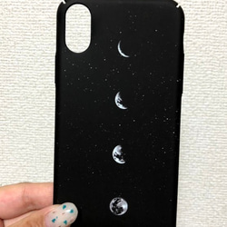 受注制作＊月の満ち欠け デザイン プリント iPhoneケース 6枚目の画像