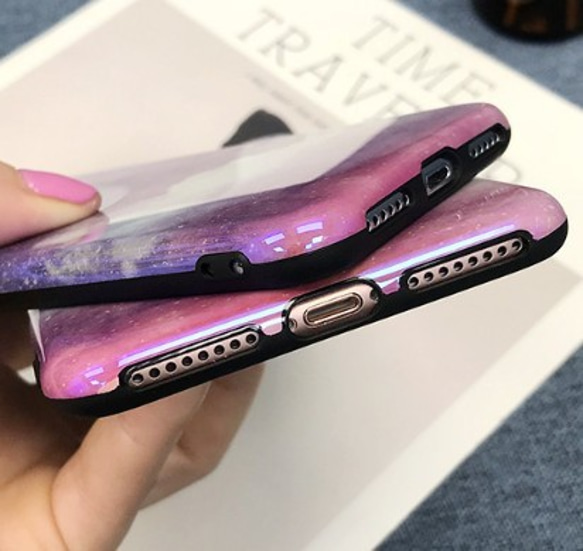 iphoneXS XR Max対応 宇宙 キラキラ 6,7,8,7plus,8plus,6splus,6s,6splus 4枚目の画像