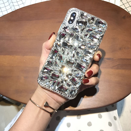 iphoneXSMax/XR対応 ラインストーン デコ 6,7,8,7plus,8plus