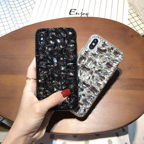 iphoneXSMax/XR対応 ラインストーン デコ 6,7,8,7plus,8plus,6splus/X