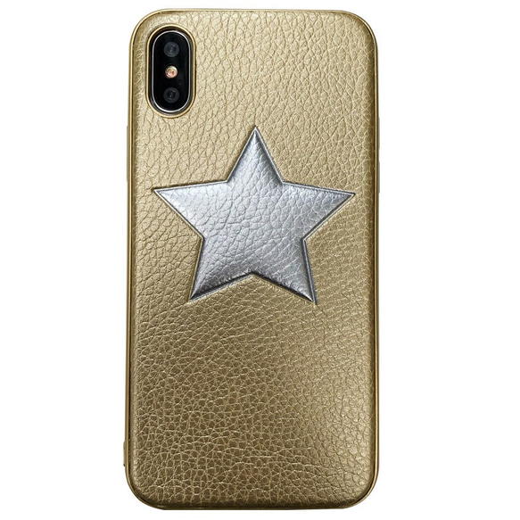 iPhoneXR対応  スター 星型 金 銀 iphoneケース 6/7/8/6+/7+/8+/X/XS/XSMAX 3枚目の画像