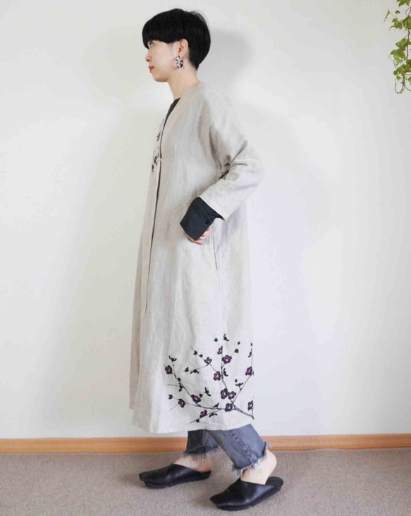 亞麻布 / Haori Beige &lt;Sumiume&gt; 第5張的照片