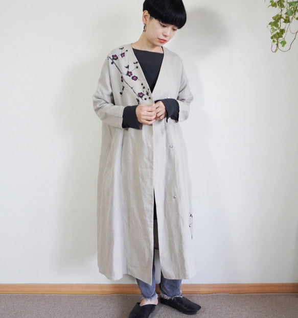 亞麻布 / Haori Beige &lt;Sumiume&gt; 第9張的照片