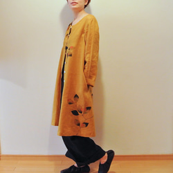 亞麻外套連衣裙麻辣色&lt;Konoha&gt; 第3張的照片