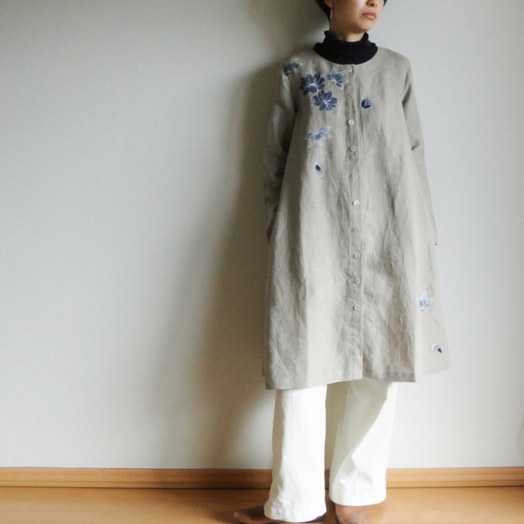亞麻外套連衣裙Sarasa / Lotus 第5張的照片