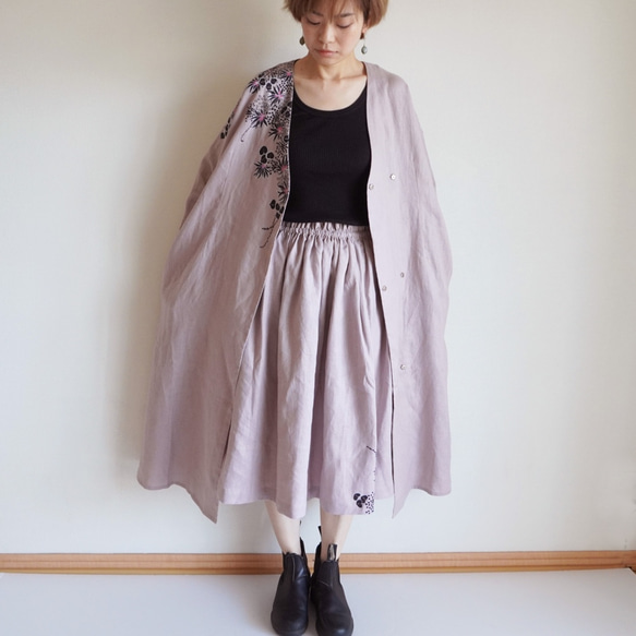 Linen / Haori Dull Pink &lt;海底植物&gt; 第3張的照片