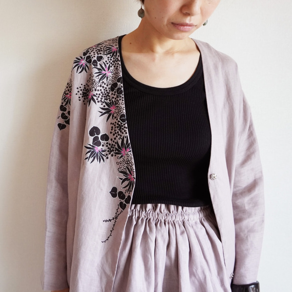 Linen / Haori Dull Pink &lt;海底植物&gt; 第8張的照片