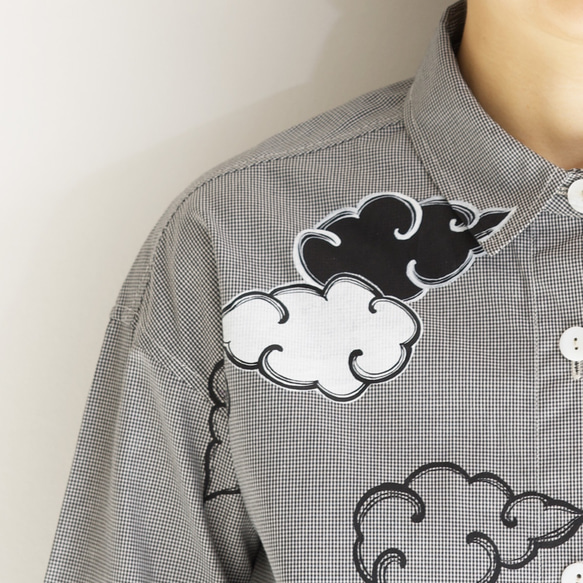 格紋襯衫灰色&lt;雲&gt; 第4張的照片