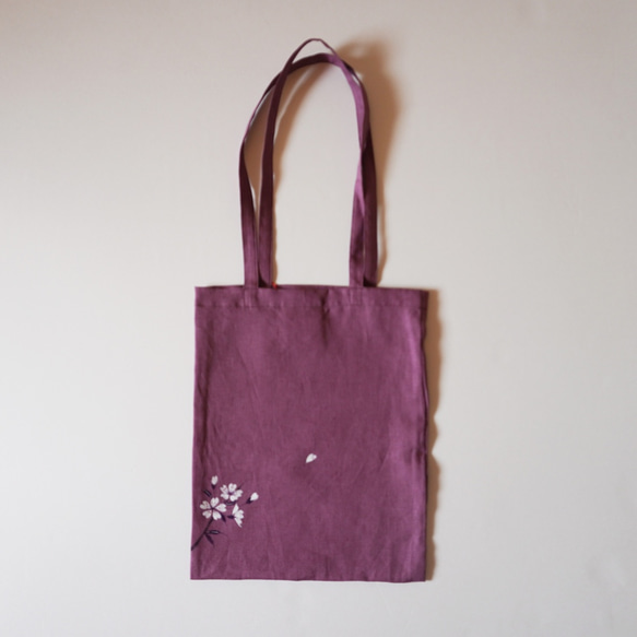 手提包包紫色櫻花 第2張的照片