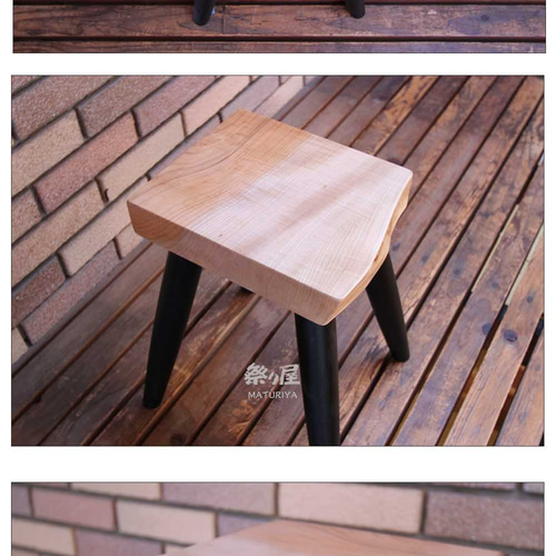 楓（かえで）スツール　無垢材 楓（かえで）スツール 無垢材
