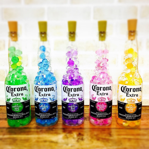 LEDボトルライト コロナビール 照明 インテリア ピンク シーリング