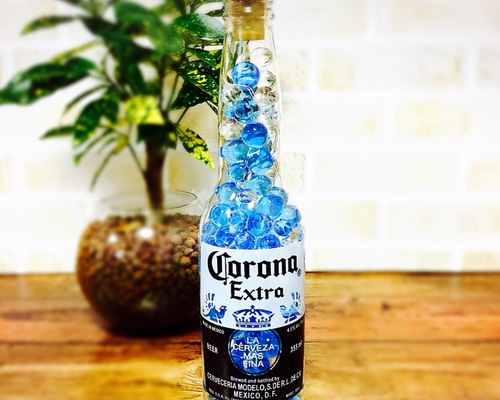 LEDボトルライト コロナビール 照明 インテリア ブルー シーリング 