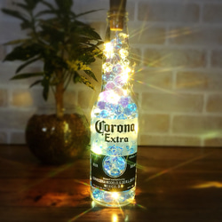 LEDボトルライト　コロナビール 照明　インテリア  ブルー 2枚目の画像