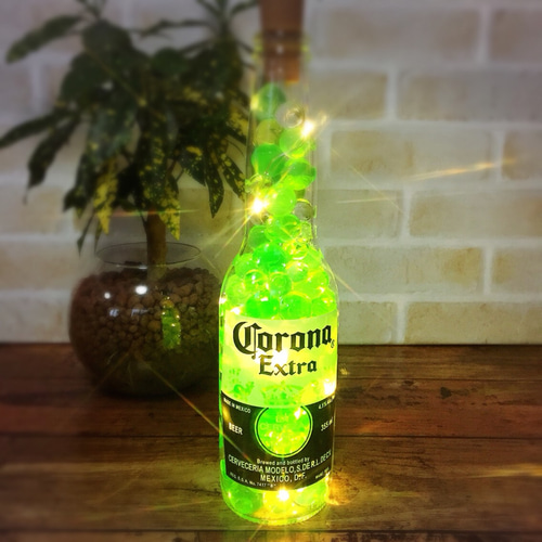 LEDボトルライト コロナビール 照明 インテリア グリーン シーリング
