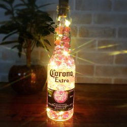 LEDボトルライト　コロナビール 照明　インテリア  ピンク 2枚目の画像