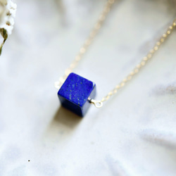 Cube Lapis Lazuli 項鍊 12 月生日石 幸運成功 幸運 UP！ 第2張的照片