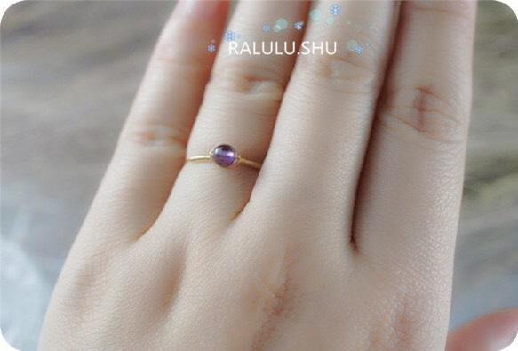 紫水晶3WAY 1粒環furanjiringpinky戒指 第5張的照片