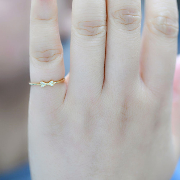 閃光絲帶戒指戒指小指戒指趾骨戒指 第3張的照片
