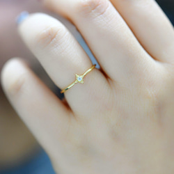 閃光星星戒指戒指小指戒指趾骨戒指 第2張的照片