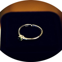特價[RALULU.SHU] 925SV 5月6日誕生石透輝石環環小指戒指 第4張的照片