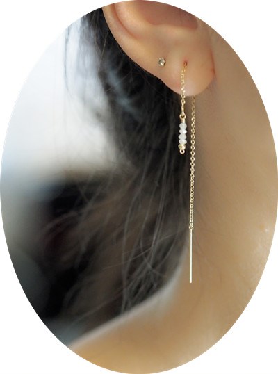 「永遠不変」天然ダイヤモンドのアメリカンピアス 4月誕生石