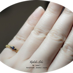 再販【RLL.S】9月の誕生石　ブルーサファイア　指輪　リング　重ね付けにも～ 5枚目の画像