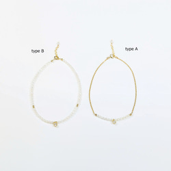 健康・富・長寿・純潔を象徴する ミニ淡水パールのアンクレット　Bタイプ 5枚目の画像