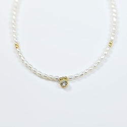 健康・富・長寿・純潔を象徴する ミニ淡水パールのアンクレット　Bタイプ 6枚目の画像