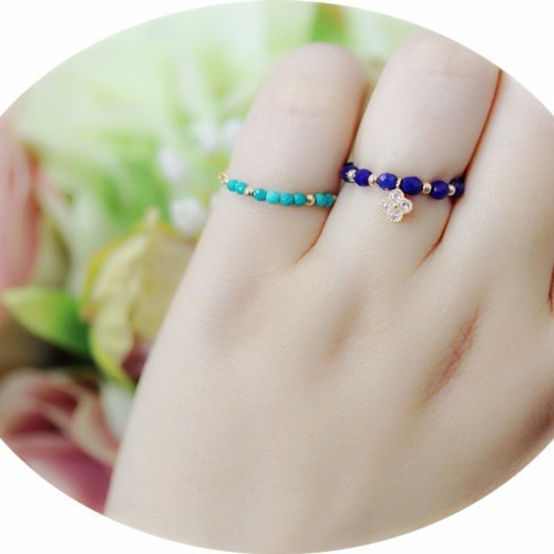 人生の守護石 ターコイズ（トルコ石）のチェーンリング 12月誕生石 2