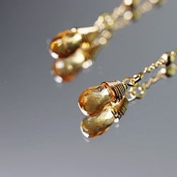 幸運石-黃水晶美式耳環多變十一月生日石 第2張的照片