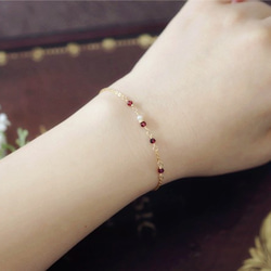 14kgf 人気 2types チェーン ブレスレット ＊ ゴールド 華奢 シンプル