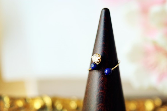 Bijou＆Lapis lazuli戒指呋喃jilling pin鑰匙圈幸運成功運氣UP 9月/ 12月誕生石 第3張的照片