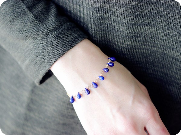 幸運　 成功運UP しずくラピスラズリのブレスレット 幸運 成功運UP!  12月誕生石