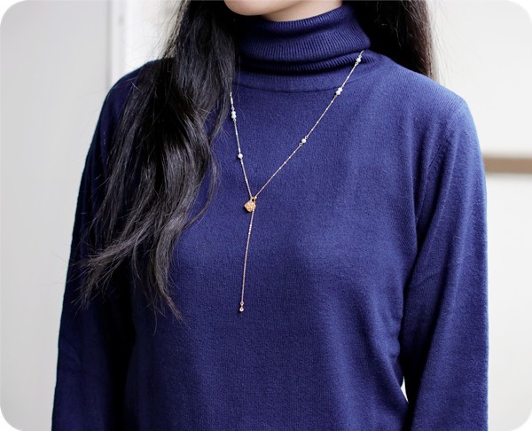 幸せを運んでくれる 淡水パール（本真珠）orエメラルドのロングYネックレス　6月or5月誕生石