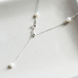 満天星 パール（真珠）のネックレス　Y字ネックレス 6月誕生石 7枚目の画像