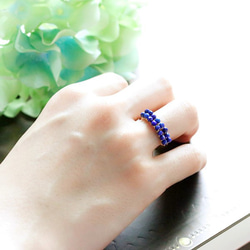 祝好運成功運氣Lapis Lazuli戒指粉紅戒指Farang戒指12月誕生石單品 第2張的照片