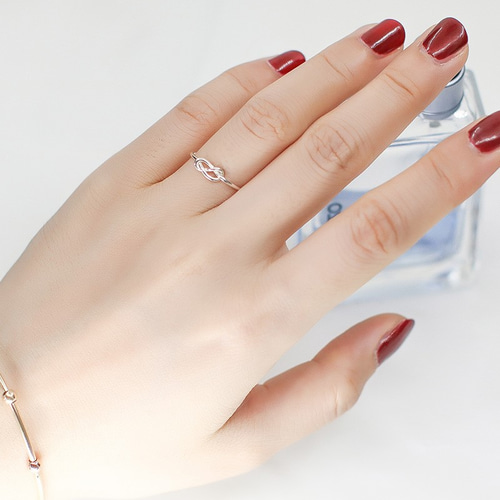 925シルバー 良いご縁に恵まれるお守り インフィニティ結びリング