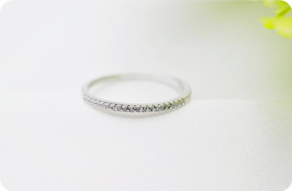 出售銀鋯石戒指小指戒指 第1張的照片